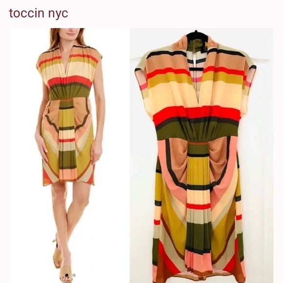 NWT TOCCIN NYC sarong mini dress reg. $395 style 424S22D713 - Picture 3 of 9